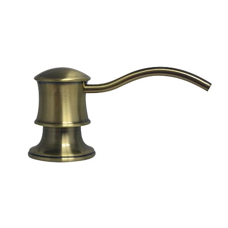Whitehaus Solid Brass Soap/Lotion Dispenser, Antique Brass WHSD45N-AB